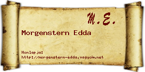Morgenstern Edda névjegykártya